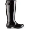 Hunter Women's Original Back Adjustable Gloss Rain Boots In Black -Blundstone || Sorel || Hunter Shop 1 7 179 hunt tall adjustable gloss black 2 1100x