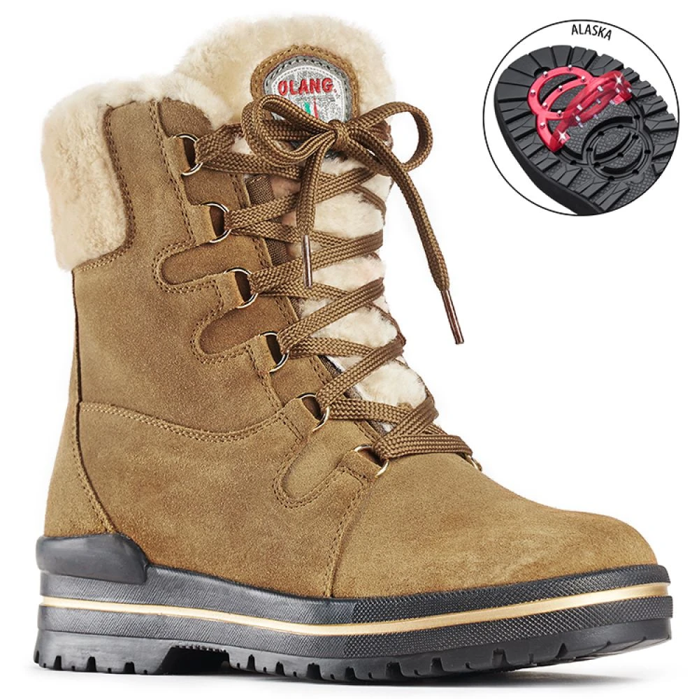 Olang Women's Meribel Boots In Tan/Brown 3 Olang Women's Meribel Boots In Tan/Brown