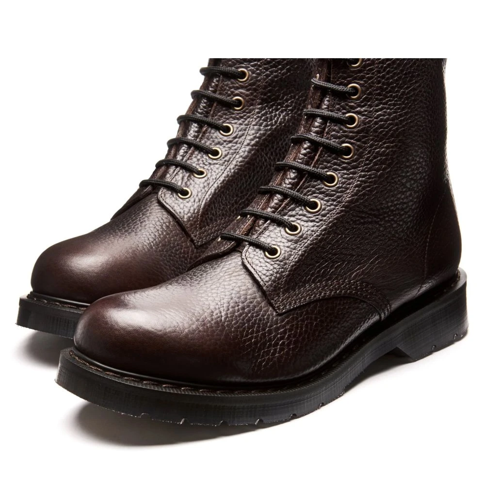 Solovair 8 Eye Derby Boot In Dark Brown Grain 5 Solovair 8 Eye Derby Boot In Dark Brown Grain - Image 3