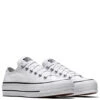 Converse Women's Chuck Taylor All Star Lift In White/Black -Blundstone || Sorel || Hunter Shop c o convers chuck taylor all star lift low top white 560251c 5 1100x