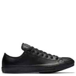 Converse Chuck Taylor All Star Mono Leather Low Top In Black Monochrome