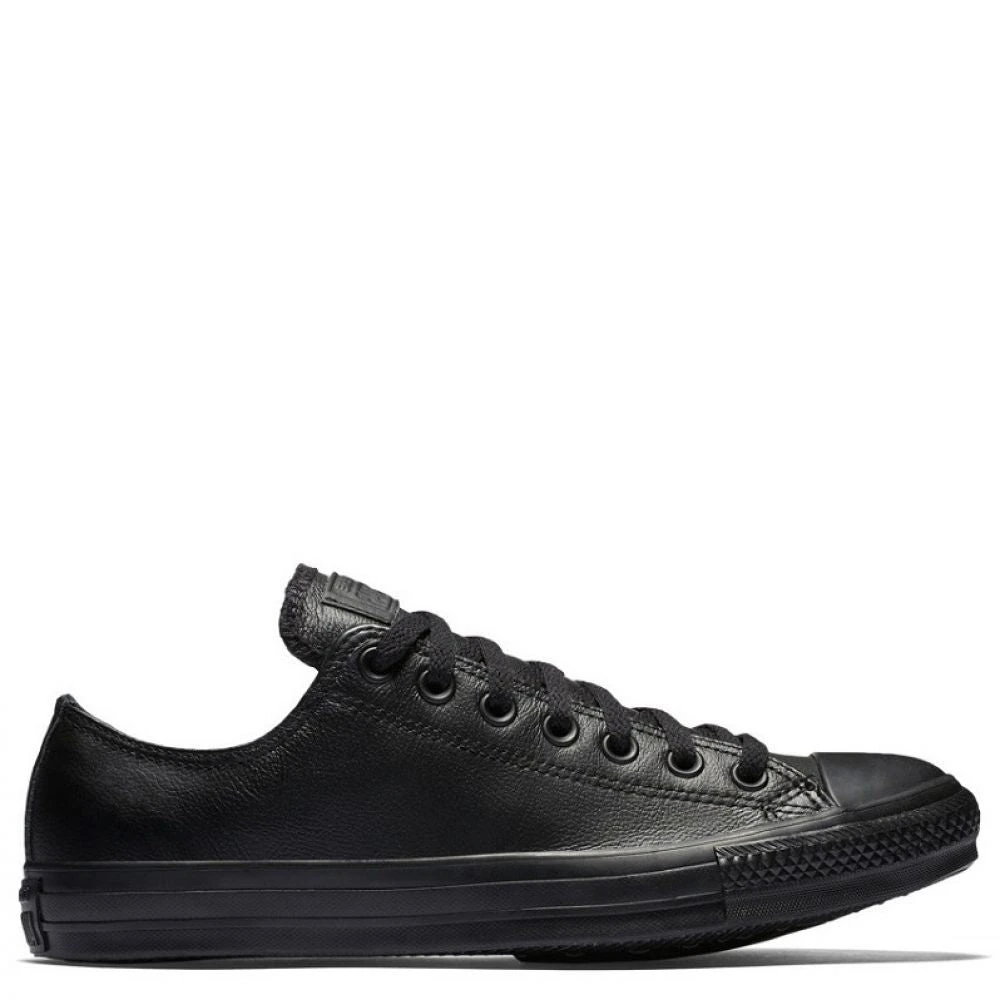 Converse Chuck Taylor All Star Mono Leather Low Top In Black Monochrome 3 Converse Chuck Taylor All Star Mono Leather Low Top In Black Monochrome