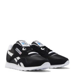 Reebok Women's Classic Nylon In Black/White 10 Reebok Women's Classic Nylon In Black/White -Blundstone || Sorel || Hunter Shop fv4506 5 footwear photography front lateral top view white 1100x