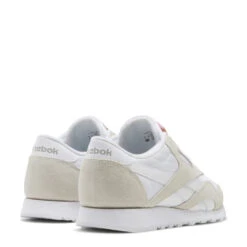 Reebok Women's Classic Nylon In White/Light Grey -Blundstone || Sorel || Hunter Shop fv4507 6 footwear photography back lateral top view white 1100x