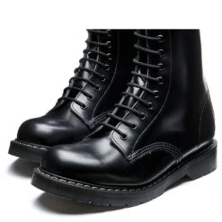 Solovair 14 Eye Derby Boot In Black Hi-Shine -Blundstone || Sorel || Hunter Shop sv 14 bk 109 3 1100x